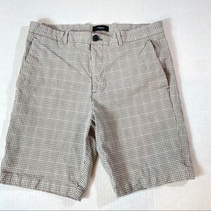 Theory Gingham Plaid Shorts High Waist 12” Sz 30